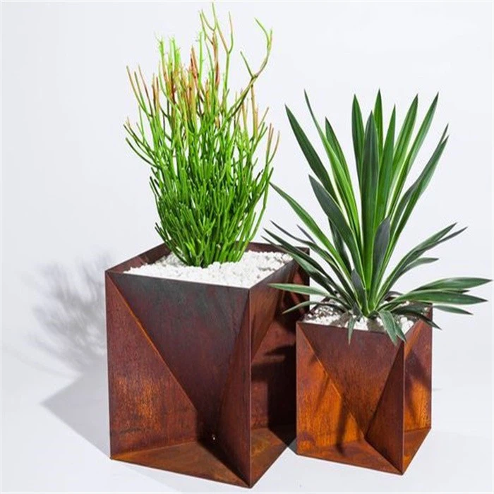 Customized Durable Corten Steel Flower Pots